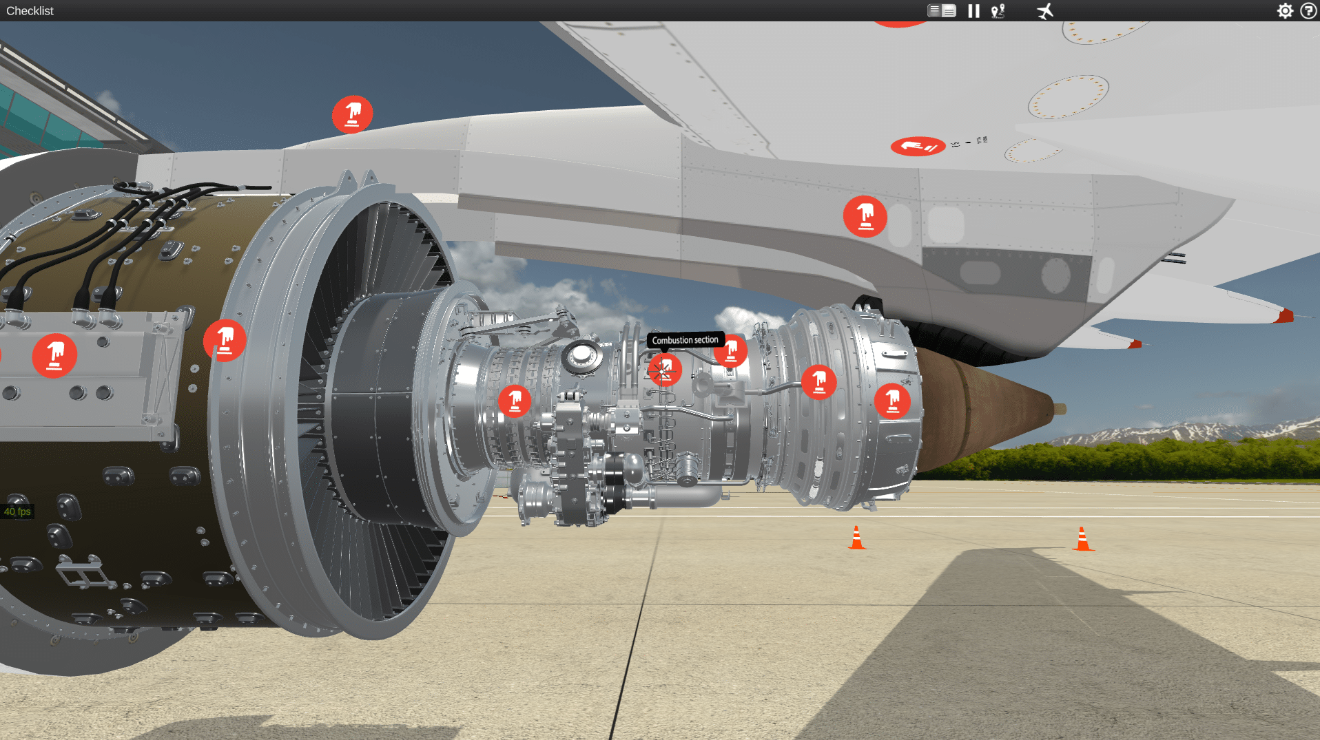 Exterior guide: PW1100G example