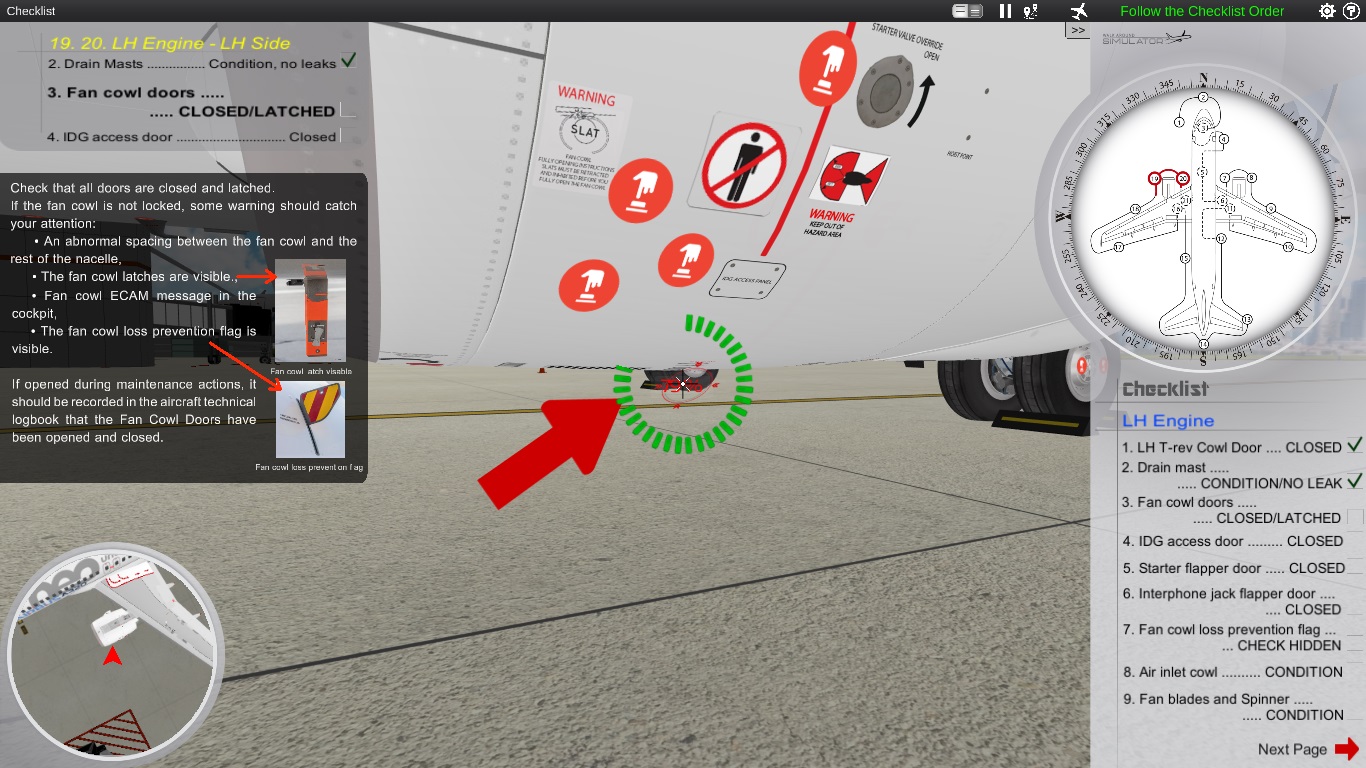 Walkaround Simulator: training aids
