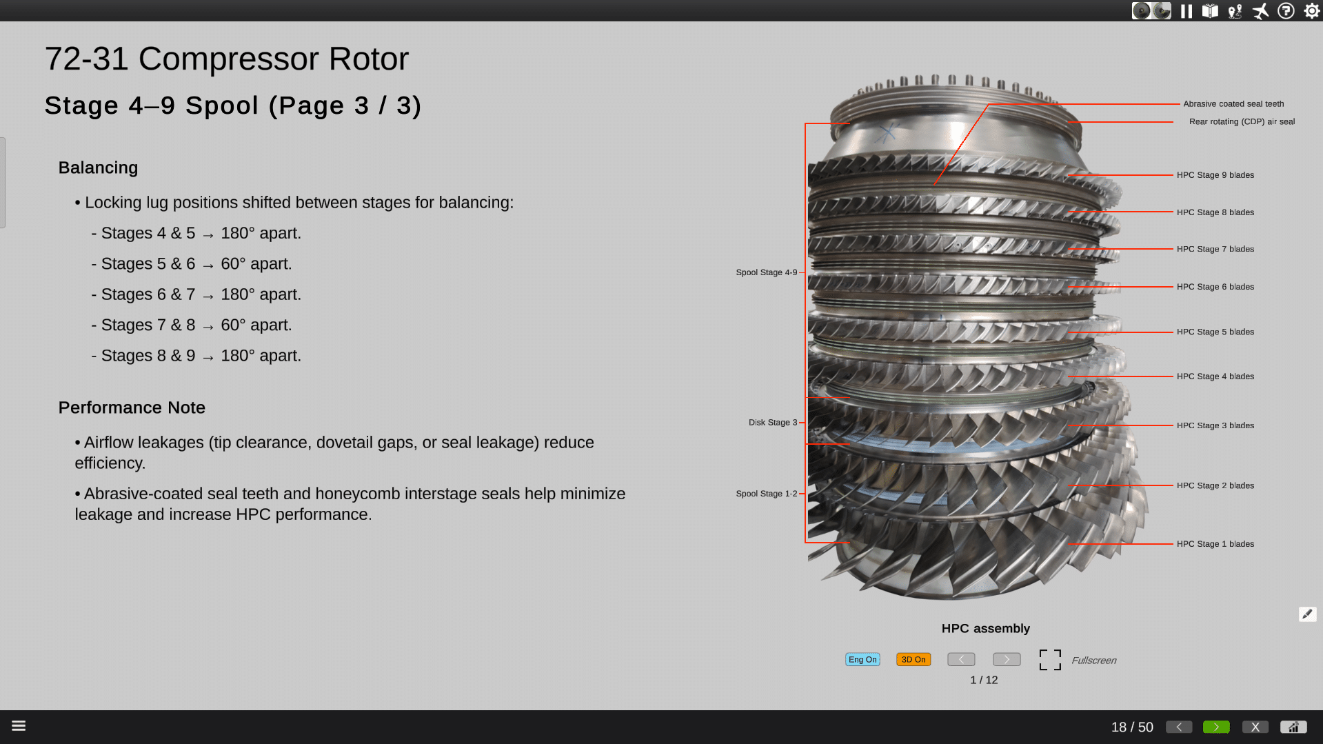 HPC spool stage 4 to 9 balancing training page