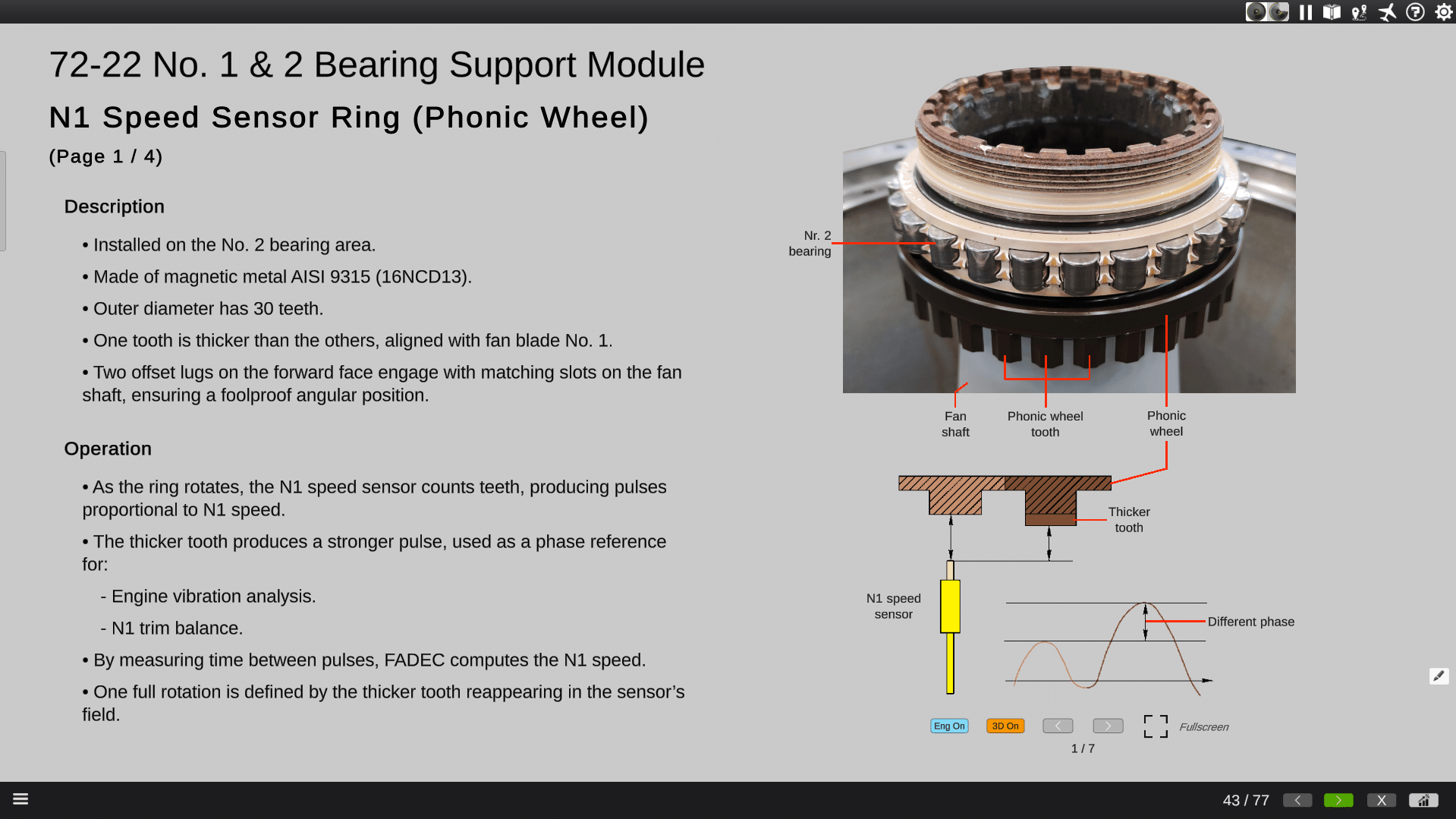 N1 speed sensor training page