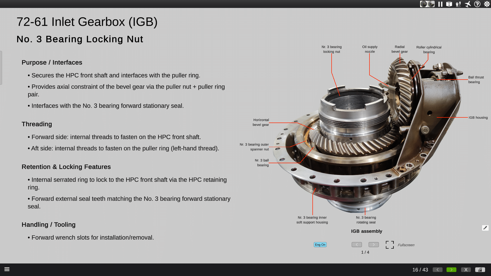 No. 3 bearing locking nut training page